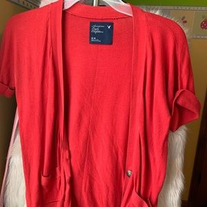 American Eagle Outfitters Red Cardigan